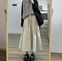 レディース スカート ロング かわいい 大人可愛い きれいめ シンプル カジュアル 上品 おしゃれ かっこいい レトロ アジアン エスニック エキゾチック こなれ感 ラフ メンズライク マニッシュ ボーイッシュ スポーティー ガーリー ルーズ 個性的 クール モード系(4)