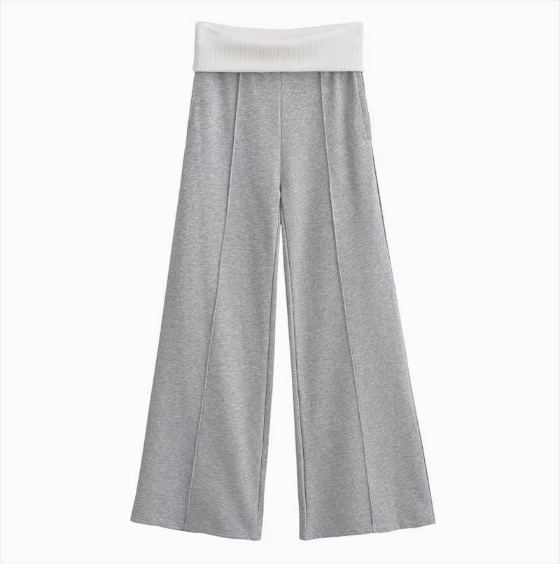 乐天商城 - レディース パンツ バギー ロング丈 切り替えデザイン ウエストマーク 伸縮性 きれいめ シンプル カジュアル 上品 おしゃれ レトロ 大人女子 ラフ ラブリー オールシーズン 送料無料