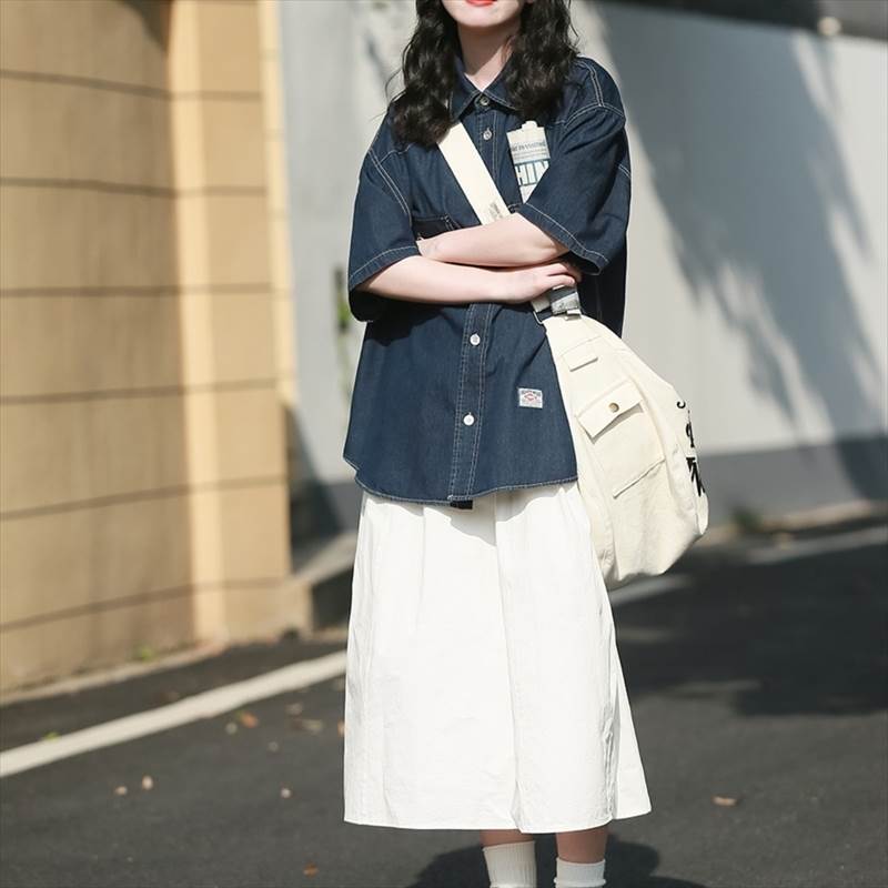 樂天商城 - スカート レディース ミモレ丈 セミフレア 春夏 コットン ウエストゴム 無地 体型カバー ゆったり きれいめ カジュアル 通勤 通学 カフェ 買い物 旅行 普段使い ロングシーズン ママ 20代 30代 40代 50代 ワンカラー S M 送料無料
