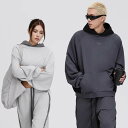 スウェット プルオーバー フード付き スポーツ カジュアル フィットネス ジム ユニセックス バイカラー メンズ ペア レディース トップス パーカー 長袖 ポケット シンプル カジュアル おしゃれ かっこいい こなれ感 ラフ カップル 部活 お出かけ お泊まり アウトドア(4)