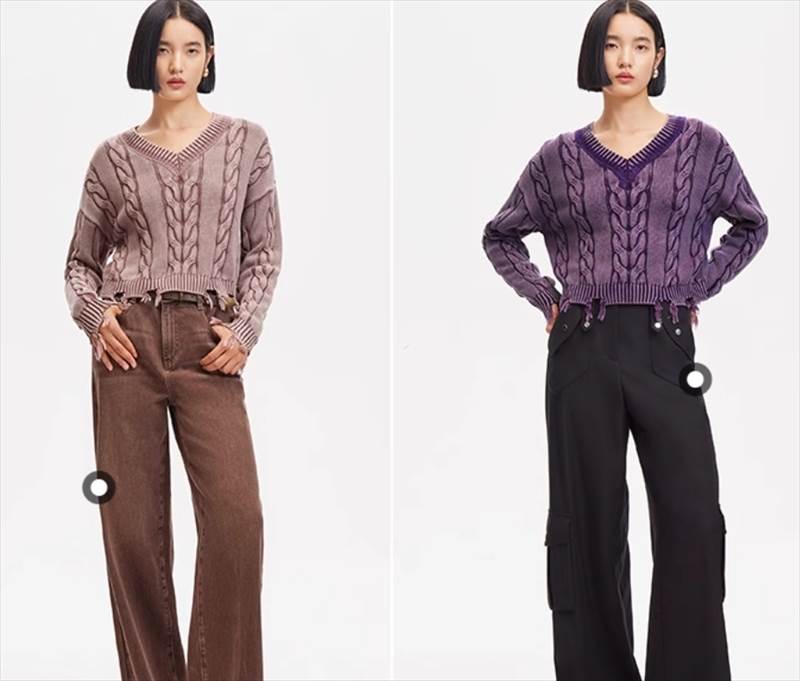Rakuten - レディース セーター ニット 長袖 襟なし Vネック 大人可愛い きれいめ カジュアル 上品 おしゃれ かっこいい レトロ アジアン こなれ感 ラフ フォーマル とろみ感 個性的 エスニック ナチュラル ピンク オリーブグリーン グレー パープル XS S M L XL 送料無料
