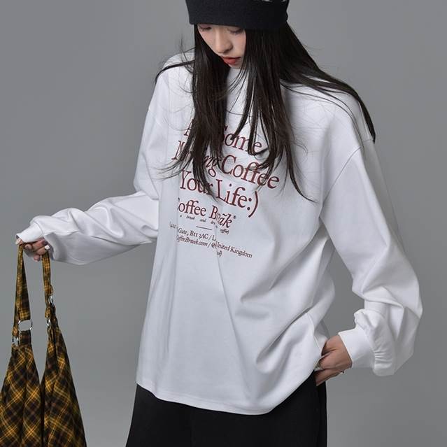 Rakuten - トップス カットソー Tシャツ ロングTシャツ 長袖 クルーネック プルオーバー ミディアム丈 かわいい 大人可愛い きれいめ シンプル 上品 おしゃれ かっこいい カジュアル こなれ感 個性的 ラフ ルーズ 主役級 存在感 抜け感 春 夏 ベーシック ナチュラル クール