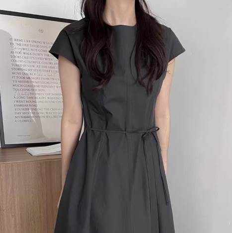 Rakuten - レディース ワンピース 半袖 Uネック かわいい 大人可愛い きれいめ シンプル カジュアル 上品 おしゃれ かっこいい レトロ アジアン エスニック エキゾチック こなれ感 ラフ メンズライク マニッシュ ボーイッシュ スポーティー ガーリー ルーズ 個性的 クール
