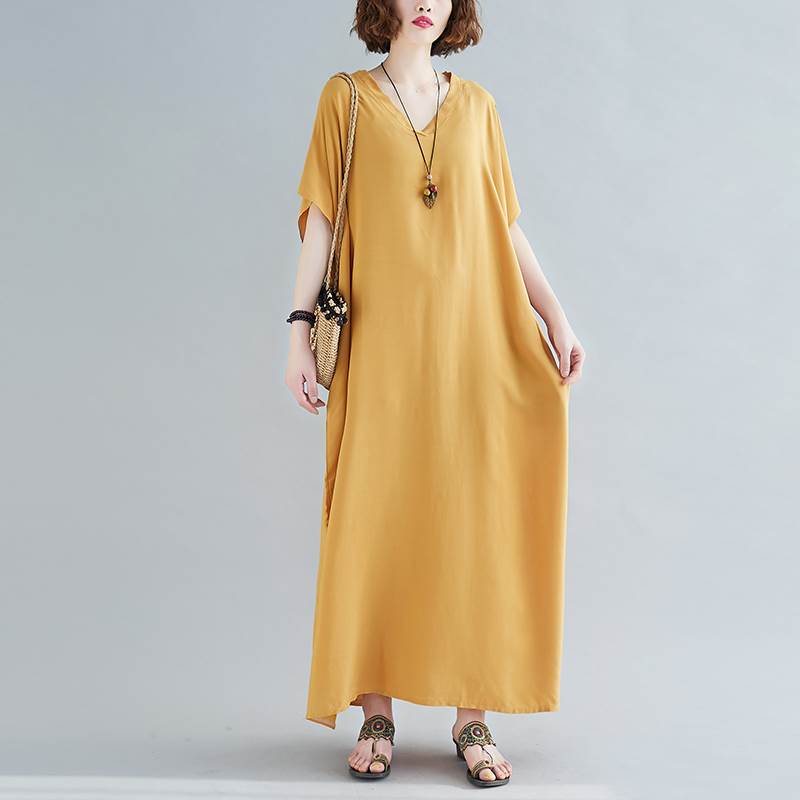 ワンピース オーバーサイズ Vネック 無地 ロング レディース 半袖 フレア 大人可愛い シンプル デート お出かけ お泊まり アウトドア キャンプ リゾート 旅行 海 女子会 休日 バカンス オルチャン コーデ 楽ちん 体型カバー 美脚 脚長 普段使い 着回し トレンド 流行