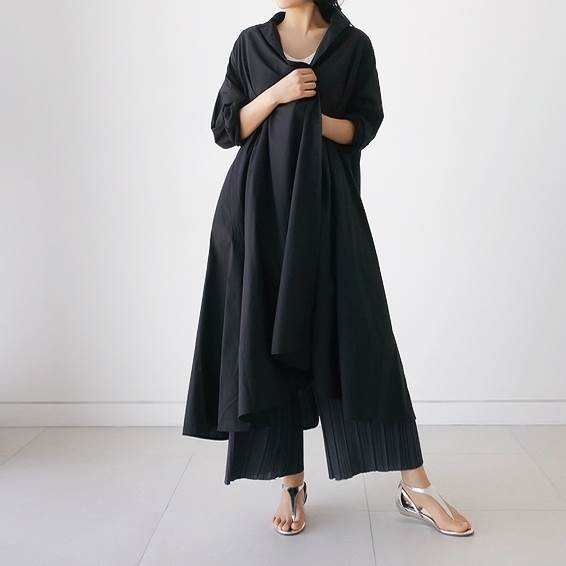 Rakuten - 2wayシャツ ロングシャツ シャツワンピース 長袖 襟付き 前開き ボタン フィッシュテール かわいい 大人可愛い きれいめ シンプル 上品 おしゃれ カジュアル こなれ感 個性的 主役級 存在感 抜け感 春 夏 ベーシック ナチュラル クール エレガント 無地 女性用