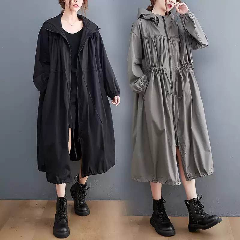 Rakuten - コート フード付き カジュアル レディース アウター 上着 長袖 スリム かわいい 大人可愛い シンプル カジュアル おしゃれ かっこいい レトロ こなれ感 ラフ メンズライク マニッシュ ルーズ 個性的 クール 抜け感 キュート ベーシック カントリー アクティブ