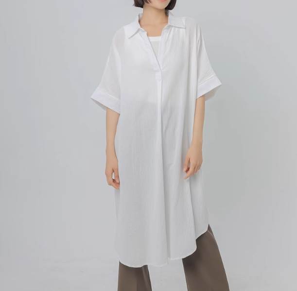 Rakuten - レディース ワンピース Vネック かわいい 大人可愛い きれいめ シンプル カジュアル 上品 おしゃれ かっこいい レトロ アジアン エスニック エキゾチック こなれ感 ラフ メンズライク マニッシュ ボーイッシュ スポーティー ガーリー ルーズ 個性的 クール モード系