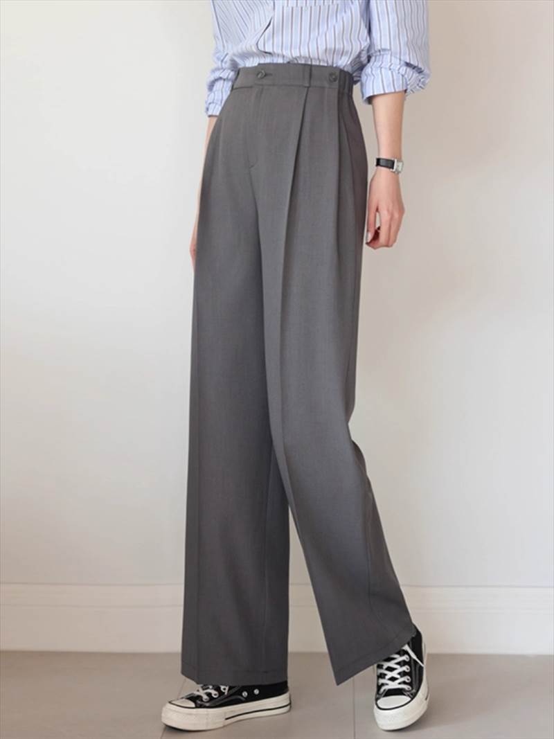 乐天商城 - レディース パンツ ボトムス ストレートパンツ ロングパンツ タックパンツ スラックス フルレングス ストレート 大人可愛い きれいめ シンプル 上品 おしゃれ かっこいい こなれ感 クール モード系 フォーマル かっちり 都会的 ベーシック ナチュラル 無地 春 秋 入園式
