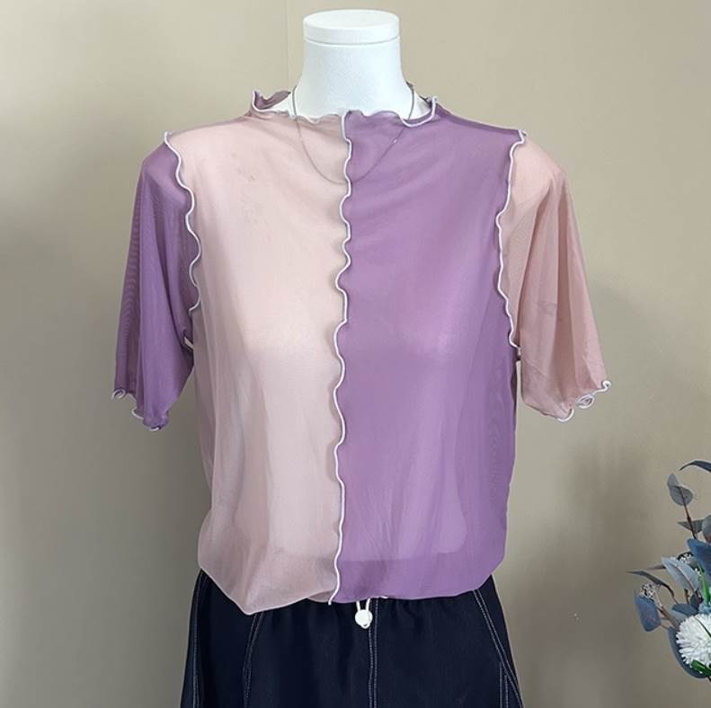 乐天商城 - レディース トップス 透け感 シースルー フェミニン 透け感 シースルー ヴィンテージ デニム かわいい 大人可愛い きれいめ シンプル カジュアル かっこいい ラフ ガーリー ルーズ 個性的 主役級 存在感 フォーマル とろみ感 抜け感 ナチュラル 無地 ママ マタニティ