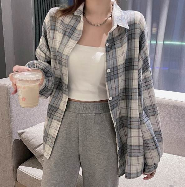 Rakuten - レディース トップス ネルシャツ チェック ストリート かわいい 大人可愛い きれいめ カジュアル 上品 おしゃれ かっこいい レトロ アジアン エスニック エキゾチック こなれ感 ラフ メンズライク マニッシュ ボーイッシュ スポーティー ガーリー ルーズ 個性的 クール