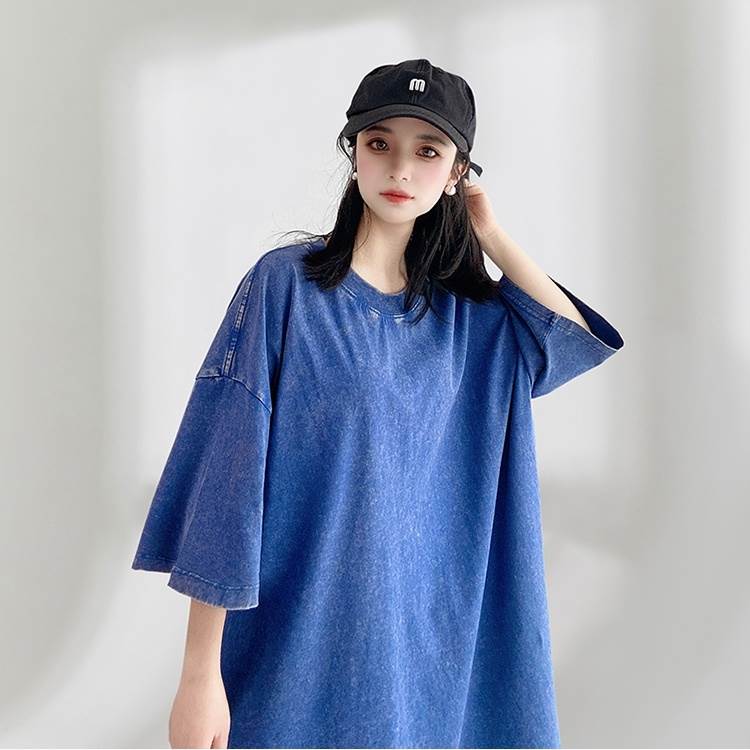 Tシャツ オーバーサイズ ビッグシルエット 半袖 シンプル カジュアル レディース トップス 5分袖 クルーネック ワイド かわいい おしゃれ かっこいい レトロ こなれ感 ラフ メンズライク マニッシュ 無地 デート お出かけ お泊まり アウトドア キャンプ 旅行 公園 sparkjoy-10003892 SPARKJOY レディースファッション サンプル画像3