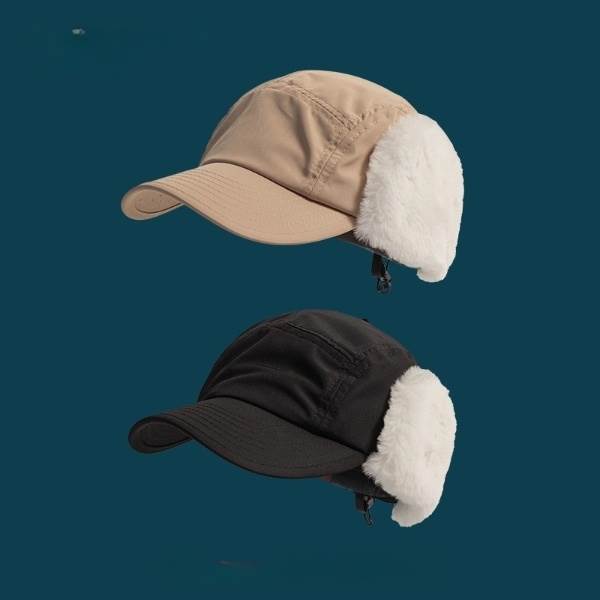 帽子 フライトハット レディース ベルト もこもこ ふわふわ 切り替えデザイン バイカラー 配色 フェイ..