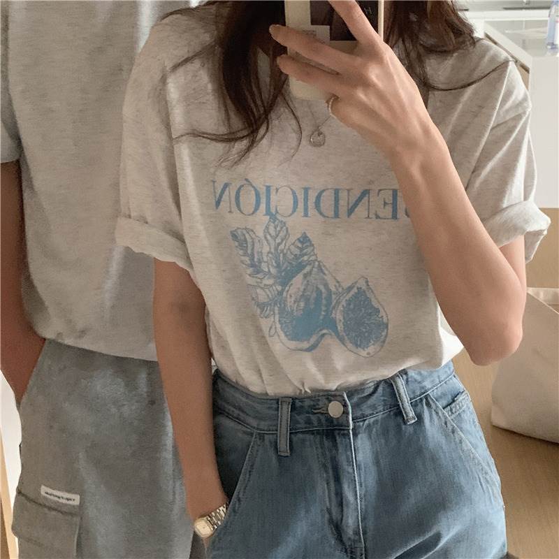 乐天商城 - 半袖Tシャツ カジュアル クルーネック プリント 万能 普段使い オーバーサイズ レディース トップス 半袖 ストリート かわいい 大人可愛い シンプル おしゃれ かっこいい こなれ感 ラフ メンズライク マニッシュ ボーイッシュ スポーティー ガーリー 個性的 抜け感