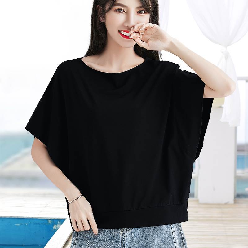 Rakuten - ドルマンスリーブTシャツ 半袖 カットソー レディース トップス ラウンドネック かわいい 大人可愛い きれいめ シンプル カジュアル おしゃれ こなれ感 ラフ マニッシュ ルーズ 無地 OL 通勤 デート お出かけ お泊まり キャンプ 旅行 ジム 公園 女子会 休日