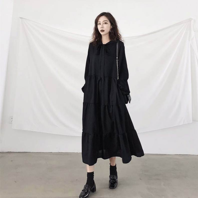 Rakuten - レディース ワンピース ロング 9分丈 アンクル丈 長袖 フレア スリム 大人可愛い きれいめ シンプル カジュアル 上品 おしゃれ かっこいい こなれ感 ラフ ルーズ 個性的 クール モード系 モダン 抜け感 キュート 都会的 ラグジュアリー ナチュラル 無地 ママ マタニティ