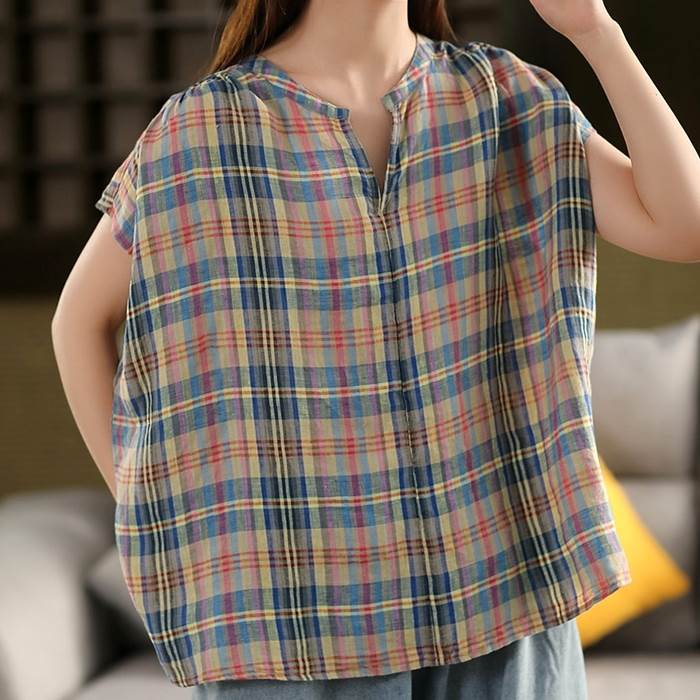 樂天商城 - シャツ レディース 半袖 Vネック 春夏 プルオーバー ショート丈 トップス 体型カバー 二の腕カバー ゆったり きれいめ カジュアル 通勤 オフィス お出かけ 普段使い 20代 30代 40代 50代 M L XL 2XL 送料無料 韓国風 レトロ