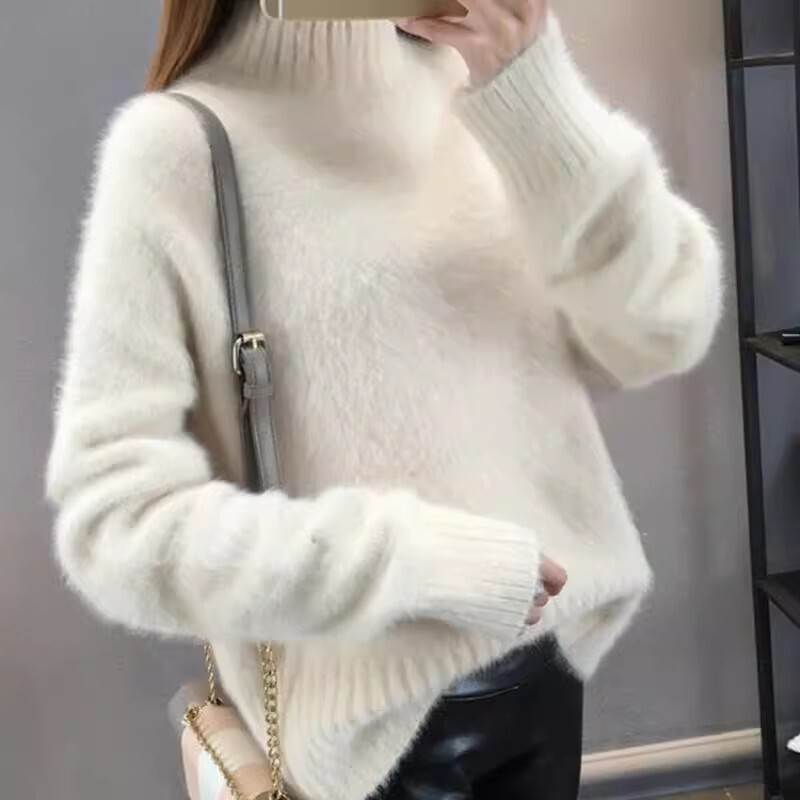 乐天商城 - レディース ニット セーター 長袖 ハイネック スリム フェミニン ふわふわ かわいい 大人可愛い きれいめ シンプル カジュアル おしゃれ こなれ感 ラフ 抜け感 キュート ナチュラル OL デート お出かけ 旅行 レストラン 休日 ショッピング コンサート ライブ コンパ