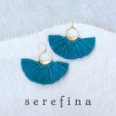 serefina セレフィーナ Half Lunar Tassels Statement Earrings TURQUOISE ハーフルナタッセルズステイトメントピアス イヤリング ターコイズ ボヘミアン フェス ホーボー シンプル カジュアル 大ぶり 揺れる レディース