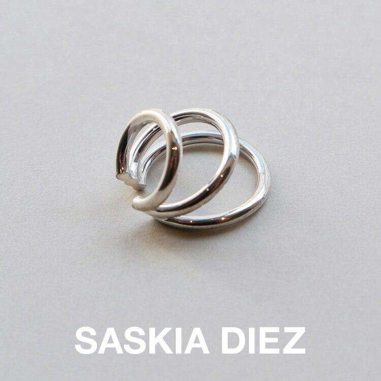 SASKIA DIEZ サスキアディーツ サスキアディツ サスキアディッツ GSILVER BOLDWIRE TRIPLE EARCUFF シルバー ボールド トリプル イヤーカフ 銀色 大ぶり レディース メンズ 片耳用