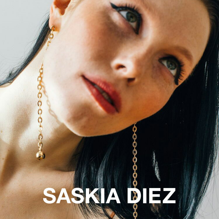 ゴールド SASKIA DIEZ サスキアディツ GOLD BARBELLE EARRINGS ゴールド バーベル イヤリング ピアス 大ぶり レディース 両耳用 金属アレルギー