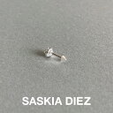 SASKIA DIEZ TXLAfBc 925 STERLING SILVER PAVE EARSTUD PYRAMID No1 pF C[ X^bh s~bh sAX fB[X Y Ўp