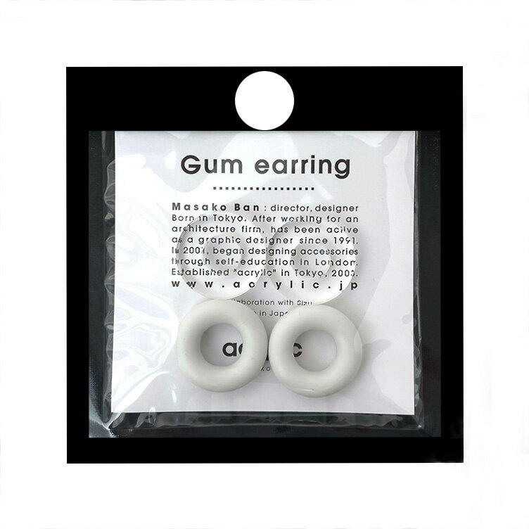 acrylic アクリリック【GUM EARRING ホワ