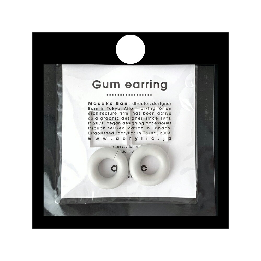 acrylic アクリリック【GUM EARRING ホワ