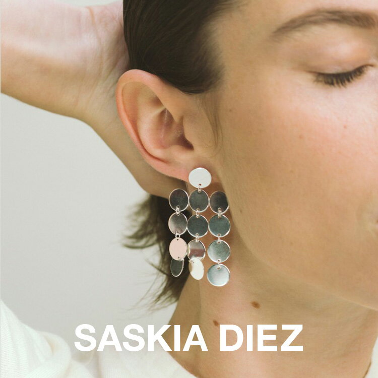 SASKIA DIEZ サスキア ディツ PAILLETTES CHANDELIER EARRINGS NO1 スパンコール シャンデリア ピアス 925 Sterling Silver 両耳用 大ぶりキラキラ ピアス ブランド サスキア ディツ 金属アレルギー