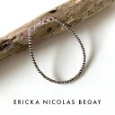 ブレスレット ERICKA NICOLAS BEGAY エリッカ ニコラス ビゲイ【3mm/19cm】Oxidized navajo pearl bracelet オキシダイズド ナバホパール ブレスレット 燻加工 シルバー ボールチェーン インディアンジュエリー