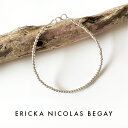 ERICKA NICOLAS BEGAY エリッカ ニコラス ビゲイ【3mm/23cm】Shiny navajo pearl anklet シャイニー ナバホパール アンクレット シルバー ナバホ族 インディアンジュエリー レディース 金属アレルギー