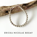 ブレスレット ERICKA NICOLAS BEGAY エリッカ ニコラス ビゲイ【6mm/18cm】Shiny navajo pearl bracelet シャイニー ナバホパール ブレスレット シルバー ナバホ族 インディアンジュエリー レディース 金属アレルギー