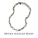 ERICKA NICOLAS BEGAY エリッカ ニコラス ビゲイ 25A【55cm】Navajo Loop Chain Rectangle Necklace ナバホ ループ チェーン レクタングル ネックレス シルバー ナバホ族 インディアンジュエリー レディース 金属アレルギー