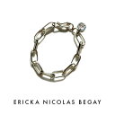 ブレスレット ERICKA NICOLAS BEGAY エリッカ ニコラス ビゲイ 24SS【18cm】Navajo Loop Chain Rectangle Bracelet ナバホ ループ チェーン レクタングル ブレスレット シルバー ナバホ族 インディアンジュエリー レディース 金属アレルギー フレッドハーヴィースタイル