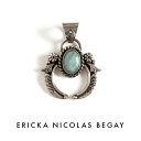 ペンダント ERICKA NICOLAS BEGAY エリッカ ニコラス ビゲイ naja amazonaite pendant top ナジャ アマゾナイト ペンダントトップ ナバホ族 天然石 シルバー インディアンジュエリー メンズ レディース パワーストーン 大きめ