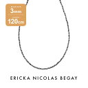 ネックレス ERICKA NICOLAS BEGAY エリッカ ニコラス ビゲイ 3mm/120cm Oxidized navajo pearl necklace オキシダイズド ナバホパール ネックレス 燻加工 シルバー ロング チェーン インディアンジュエリー フレッドハーヴィースタイル