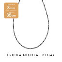 ネックレス ERICKA NICOLAS BEGAY エリッカ ニコラス ビゲイ【3mm/35cm】Oxidized navajo pearl necklace オキシダイズド ナバホパール ネックレス 燻加工 シルバー ボールチェーン インディアンジュエリー フレッドハーヴィースタイル