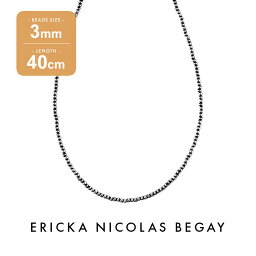 ERICKA NICOLAS BEGAY エリッカ ニコラス ビゲイ【3mm/40cm】Oxidized navajo pearl necklace オキシダイズド ナバホパール ネックレス 燻加工 シルバー ボールチェーン インディアンジュエリー メンズ レディース フレッドハーヴィースタイル