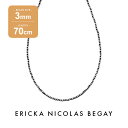 ERICKA NICOLAS BEGAY エリッカ ニコラス ビゲイ【3mm/70cm】Oxidized navajo pearl necklace オキシダイズド ナバホパール ネックレス 燻加工 シルバー ロング チェーン インディアンジュエリー