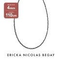 ネックレス ERICKA NICOLAS BEGAY エリッカ ニコラス ビゲイ【4mm/110cm】Oxidized navajo pearl necklace オキシダイズド ナバホパール ネックレス 燻加工 シルバー ロング チェーン インディアンジュエリー フレッドハーヴィースタイル