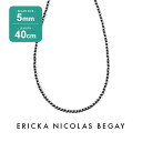 ERICKA NICOLAS BEGAY エリッカ ニコラス ビゲイOxidized navajo pearl necklace オキシダイズド ナバホパール ネックレス 燻加工 シルバー ボールチェーン インディアンジュエリー フレッドハーヴィースタイル