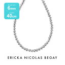 ネックレス ERICKA NICOLAS BEGAY エリッカ ニコラス ビゲイ 6mm/40cm Shiny navajo pearl necklace シャイニー ナバホパール ネックレス シルバー チェーン ナバホ族 インディアンジュエリー レディース 金属アレルギー フレッドハーヴィースタイル