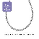 ERICKA NICOLAS BEGAY エリッカ ニコラス ビゲイ 7mm/45cm Shiny navajo pearl necklace シャイニー ナバホパール ネックレス シルバー チェーン ナバホ族 インディアンジュエリー レディース 金属アレルギー フレッドハーヴィースタイル