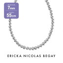 ネックレス ERICKA NICOLAS BEGAY エリッカ ニコラス ビゲイ 7mm/55cm Shiny navajo pearl necklace シャイニー ナバホパール ネックレス シルバー ロング チェーン ナバホ族 インディアンジュエリー レディース 金属アレルギー フレッドハーヴィースタイル