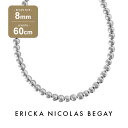 ネックレス ERICKA NICOLAS BEGAY エリッカ ニコラス ビゲイ 8mm/60cm Shiny navajo pearl necklace シャイニー ナバホパール ネックレス シルバー ロング チェーン ナバホ族 インディアンジュエリー レディース 金属アレルギー フレッドハーヴィースタイル