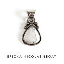 ペンダント ERICKA NICOLAS BEGAY エリッカ ニコラス ビゲイ white turquoise pendant top ホワイト ターコイズ ペンダントトップ ナバホ族 天然石 シルバー インディアンジュエリー メンズ レディース パワーストーン 大きめ