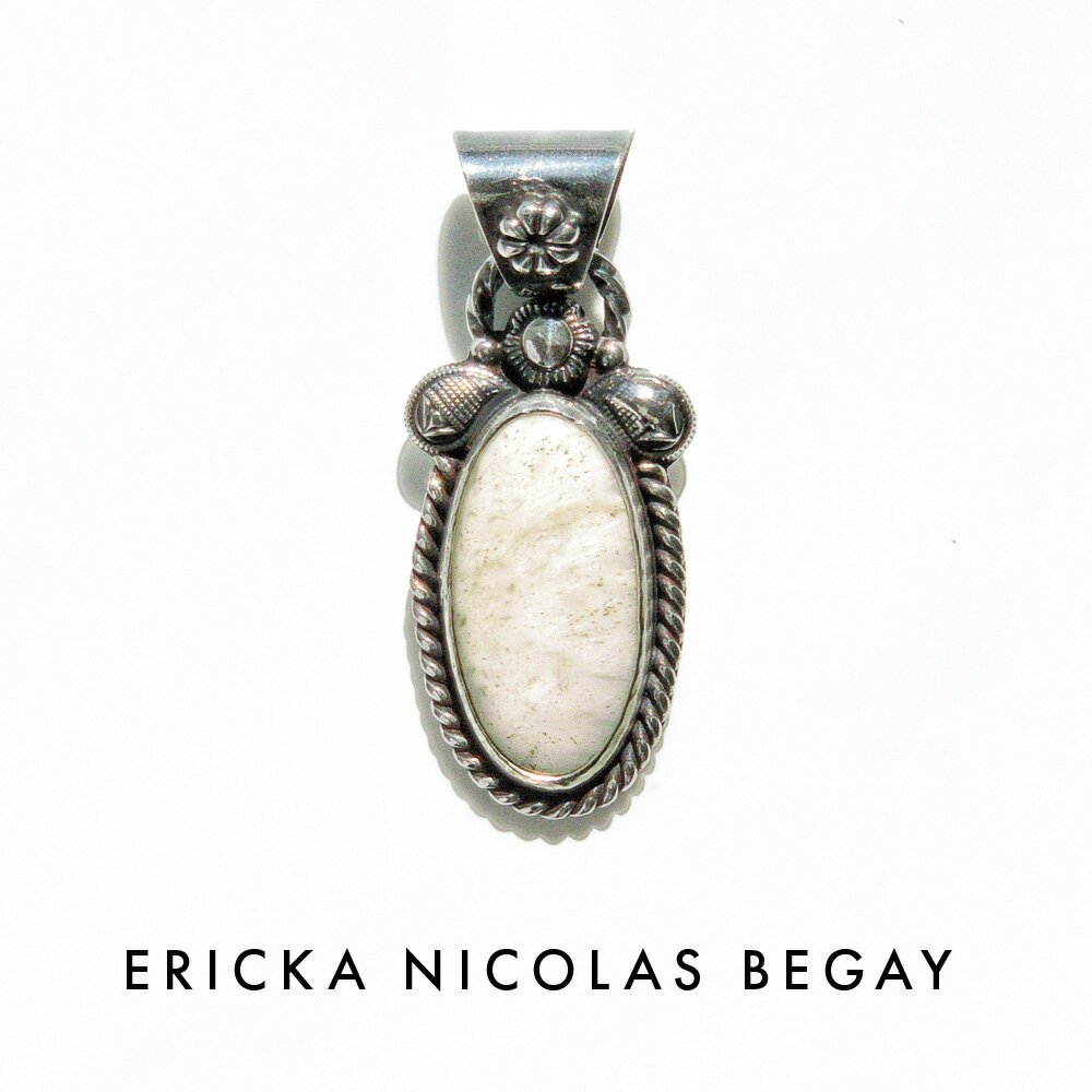 ERICKA NICOLAS BEGAY エリッカ ニコラス ビゲイ 01 Howlite Pendant Top ハウライト ペンダントトップ ナバホ族 天然...