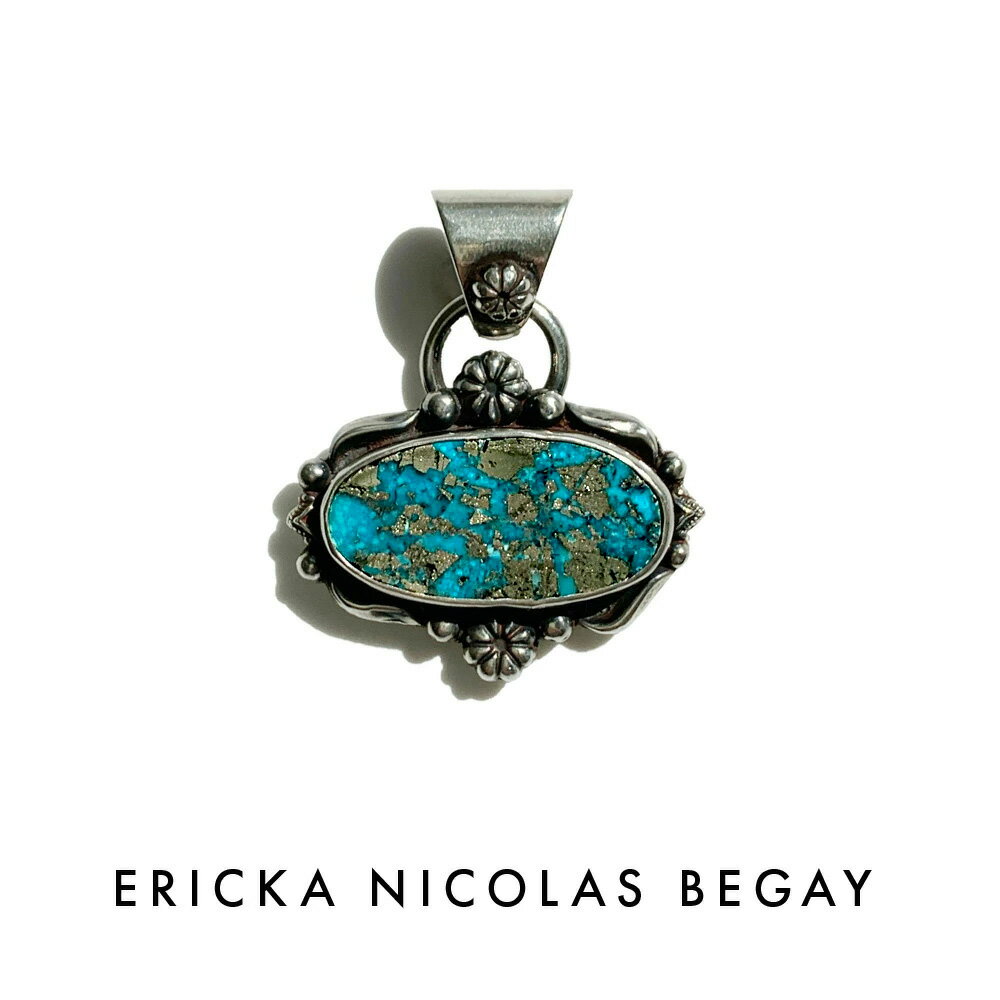 ERICKA NICOLAS BEGAY エリッカ ニコラス ビゲイ 36 Morenci Turquoise Pendant Top モレンシー ターコイズ ...