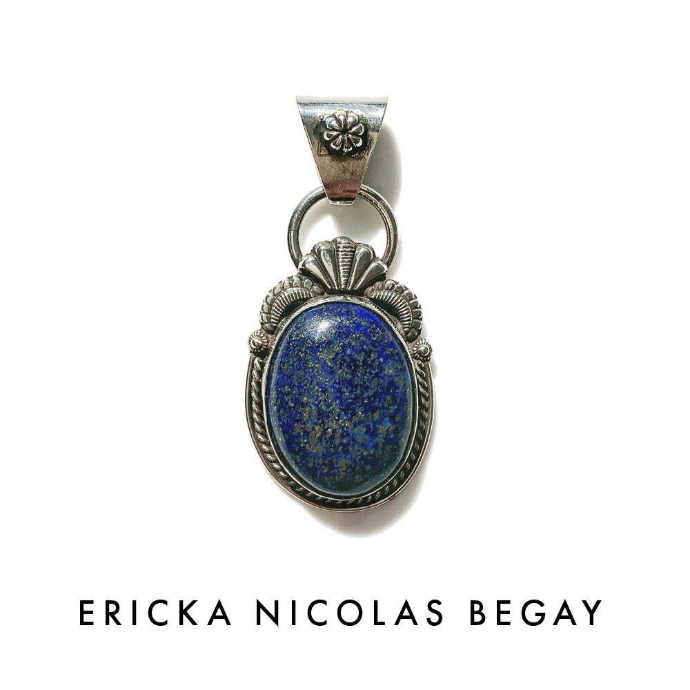 ERICKA NICOLAS BEGAY エリッカ ニコラス ビゲイ 03 Lapis Pendant Top ラピス ペンダントトップ ナバホ族 天然石 シル...