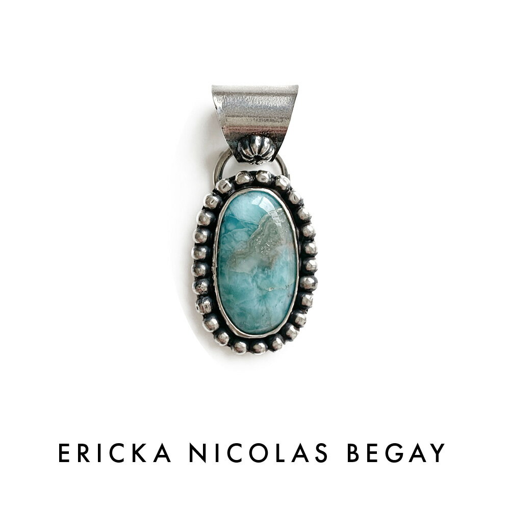 ERICKA NICOLAS BEGAY エリッカ ニコラス ビゲイ 06 Larimar Pendant Top ラリマー ペンダントトップ ナバホ族 天然石...