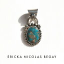 ERICKA NICOLAS BEGAY エリッカ ニコラス ビゲイ Old Cloud Mountain Turquoise with Pyrite Pend...